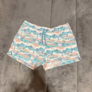 North Face Swim Shorts Women’s XXL Pastel Abstract Print Quick Dry Board